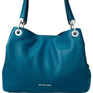 NWT MICHAEL KORS LARGE SHOULDER BAG IN LUXE TEAL